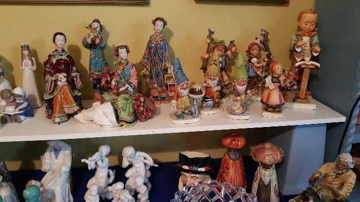 Hummels, Goebels, Japanese figurines