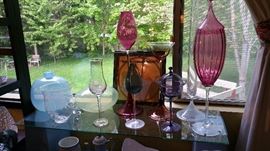  ....Orrefors NILS LANDBERG, Tulpanva vases and vessels. Extremely thin and finely made