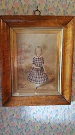 Yes this is as old as it looks.  Primitive portrait of young girl, likely swedish