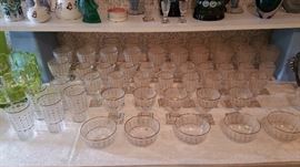 Fine Kosta stemware with gold decor, incredible set! 
 ....goes perfectly with Royal Copenhagen's Flora Danica dinnerware if you have any of that stuff hanging around - we know you couldn't use it until just the right crystal came along...