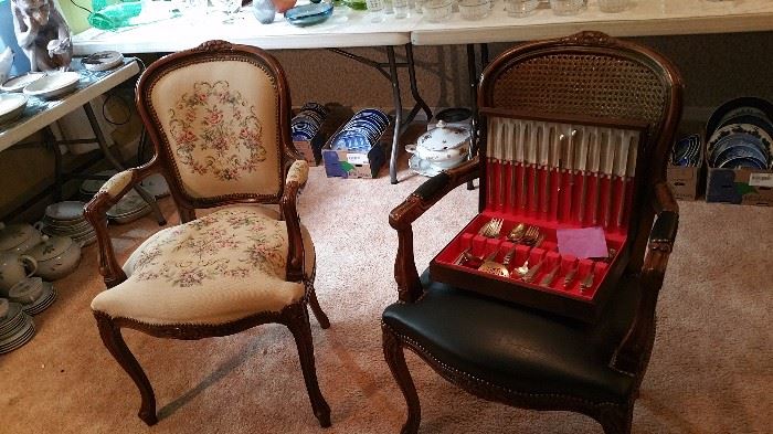provincial style armchairs, not old but excellent condition