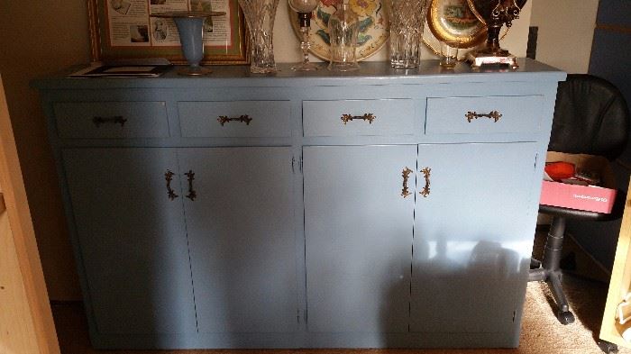 Swedish blue storage cabinet