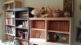 more books - fabulous 'look book' sets - or, you could read 'em. now there's a thought.... and many, many bookshelves!