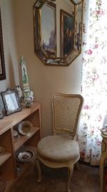 matching chair, mirror