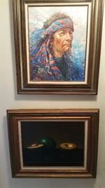 native american painting is an original oil