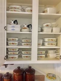 Corning ware , teapots & cassarole dishes