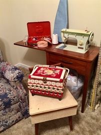 Sewing Basket and Sewing Machine
