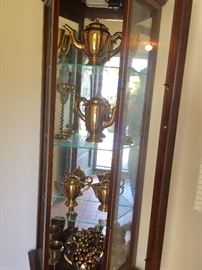 Brass Collection in Smaller China Cabinets