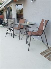  PATIO CHAIRS AND TABLE
