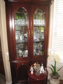 Walnut corner cabinet