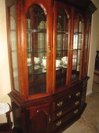 Large Walnut China Cabinet