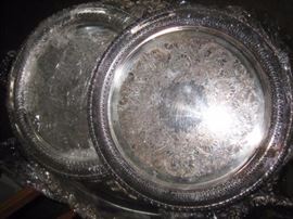 Large silver trays
