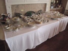 Several patterns of fine china