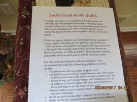 Judi's hand made Quilts