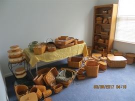 Lots and lots of signed  Vintage Longaberger Baskets