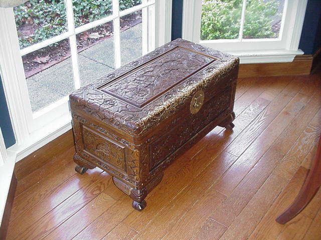 Carved Asian chest