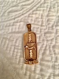 14k Egyptian amulet