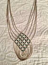 Woven silver necklace