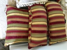 Chenille striped pillows