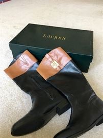 Ralph Lauren two-tone leather boots
