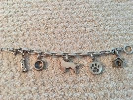 Sterling dog charm bracelet
