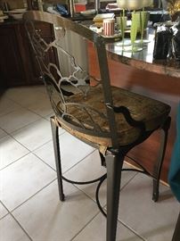 Set of two kitchen bar stools w/ removable cushions