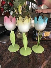 Tulip candle holders for votives