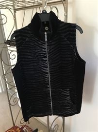 Faux animal print vest
