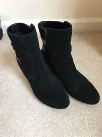 Black suede ankle boots