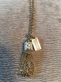 Coach logo necklace