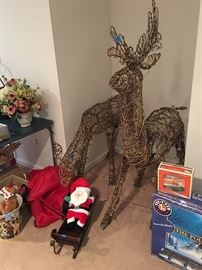 Lighted deer lawn decorations