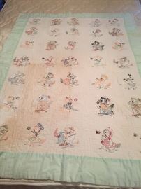 Embroidered Baby Quilt