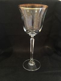 Misaka Gold Rimmed Tall Wine Goblet
