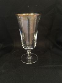 Mikasa Gold Rimmed Tea Glass - 1 of a Set of 13