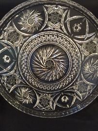 Cut Crystal Footed Plate