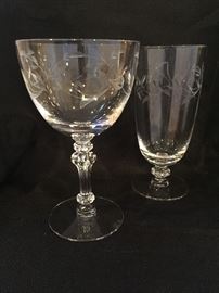 Cut and Etched Crystal - Service for 8