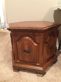 2 Sprague & Carlton Side Tables with storage cabinet