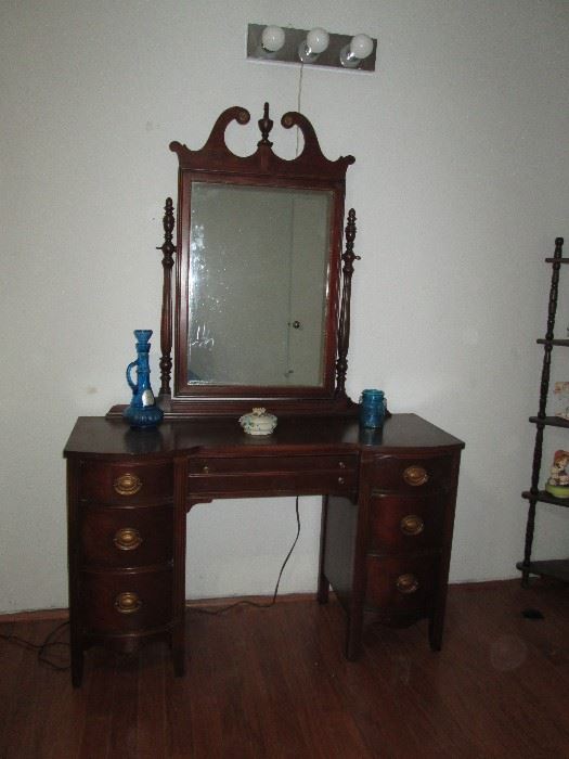 Antique Vanity / Desk with Mirror  