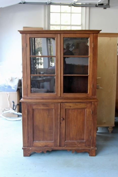 19th Century Glass Front China Cabinet. Shop now at www.SimplyEstated.com!