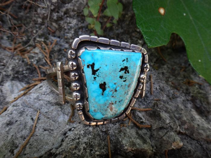 Atwell turquoise cuff by Tom Dewitt