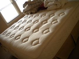 Large plush Sealy Preferred Series king size mattress and box springs with frame.