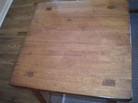 Solid wood matching coffee and 2 end tables great condition!