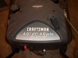 Craftsman 4.0hp 21 inch 4 cycle snow thrower