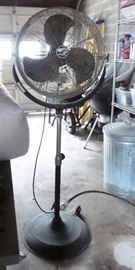 large free standing fan with iron base