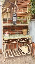 Large baker's rack with tile