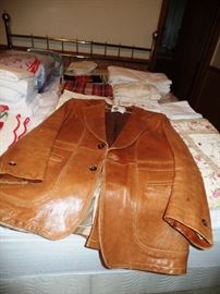 Vintage man's leather jacket, great color