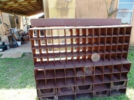 Old filing cube, could be post office, perfect rusty gold!!!