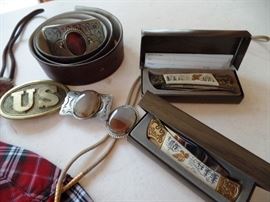 Belts, knives and more