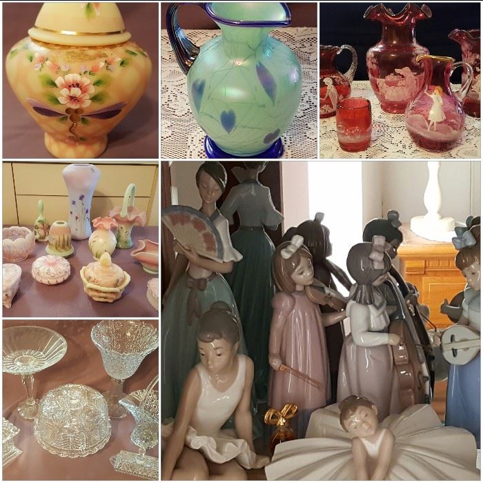 Amazing Array of Quality Fenton, Crystal, Lladro's, and more! 