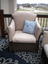 Patio furniture and outdoor rug